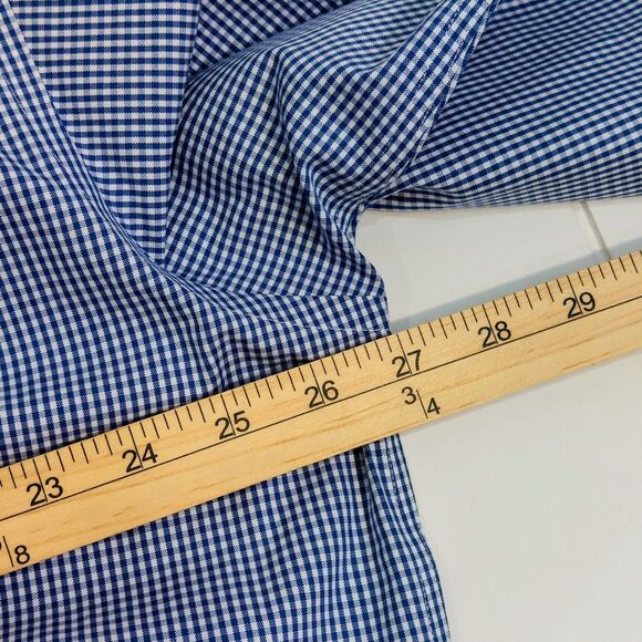 Roundtree & Yorke Advanced Gold Label Gingham Shirt Men's 18/34-35 No Iron NEW! - Picture 8 of 10